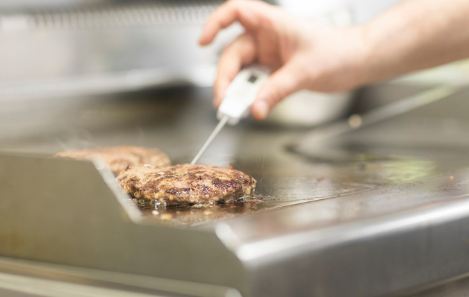 Mätning av temperatur på kött
