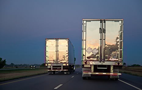 Trucks on a highway